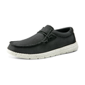 Men's Two-Tone Casual Loafers – Black Grey