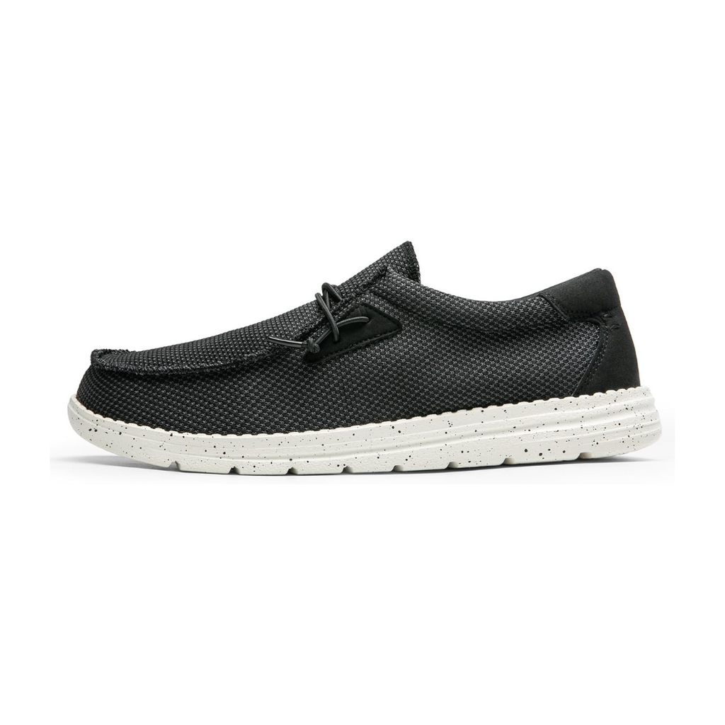 Men's Two-Tone Casual Loafers – Black Grey
