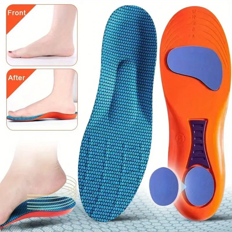 High-Elasticity Shoe Insoles | Orange Blue