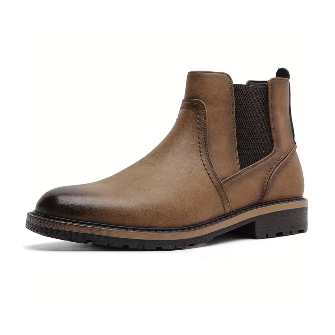 Men’s Tan Chelsea Boots – Contrast Sole
