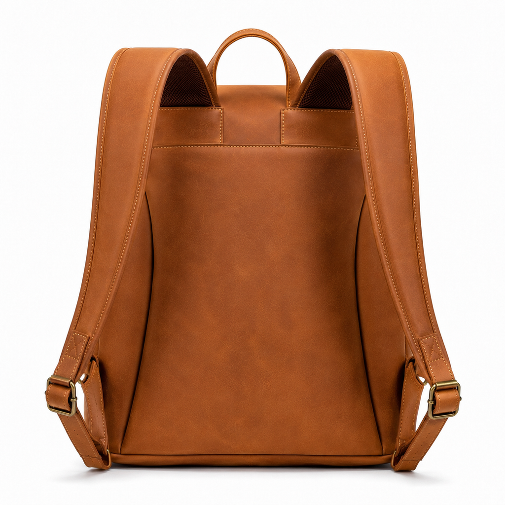 Back view highlighting the backpack's design and straps.
