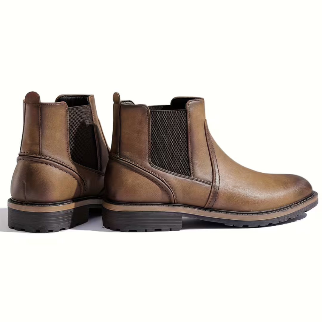 Men’s Tan Chelsea Boots – Contrast Sole