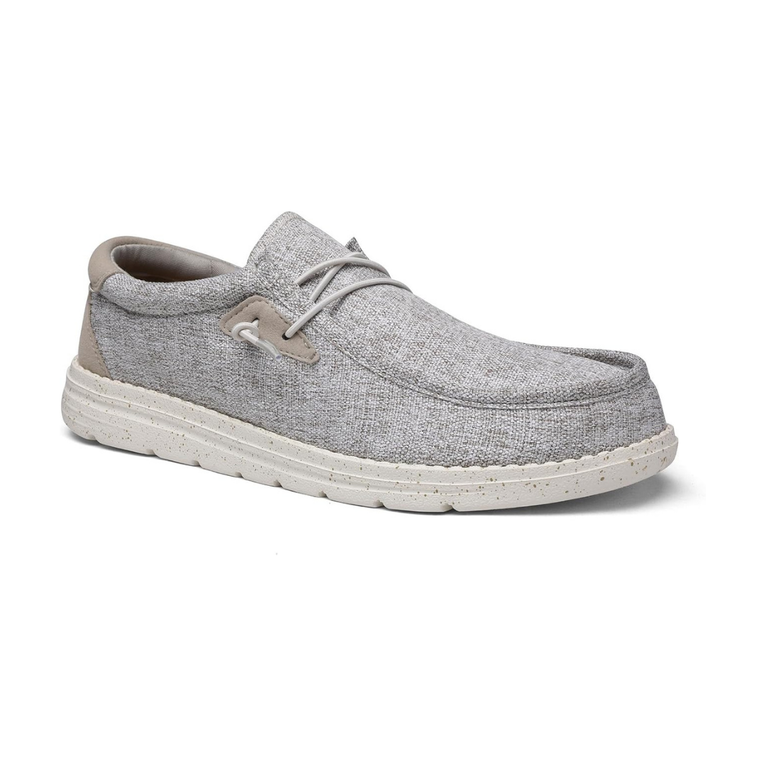 Men's Soft Upper Slip-On Loafers – Light Grey