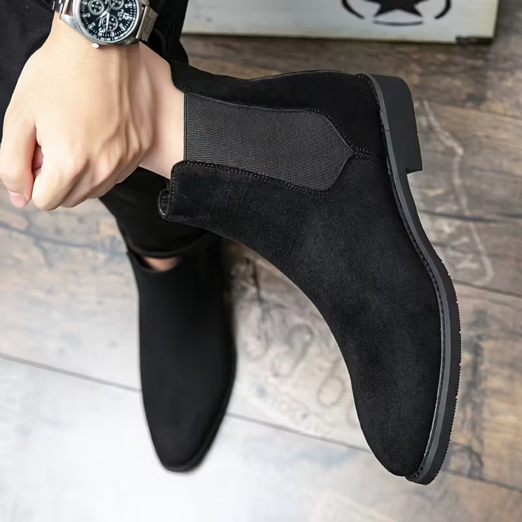 Men’s Black Chelsea Boots – Matte Finish
