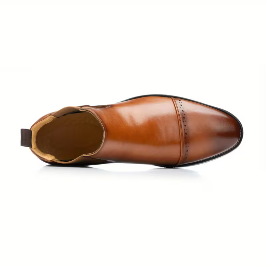 Men’s Brown Chelsea Boots – Cap Toe Detail