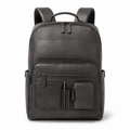Front view of Modish-Vogue leather backpack in dark grey.