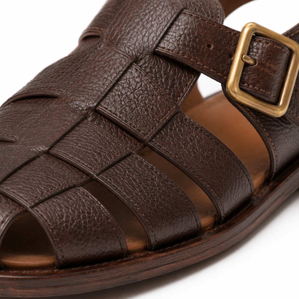 Detailed view of sandal sole
