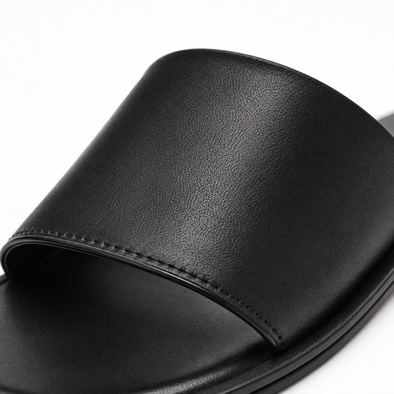 Lifestyle image of Modish-Vogue leather slide sandals.
