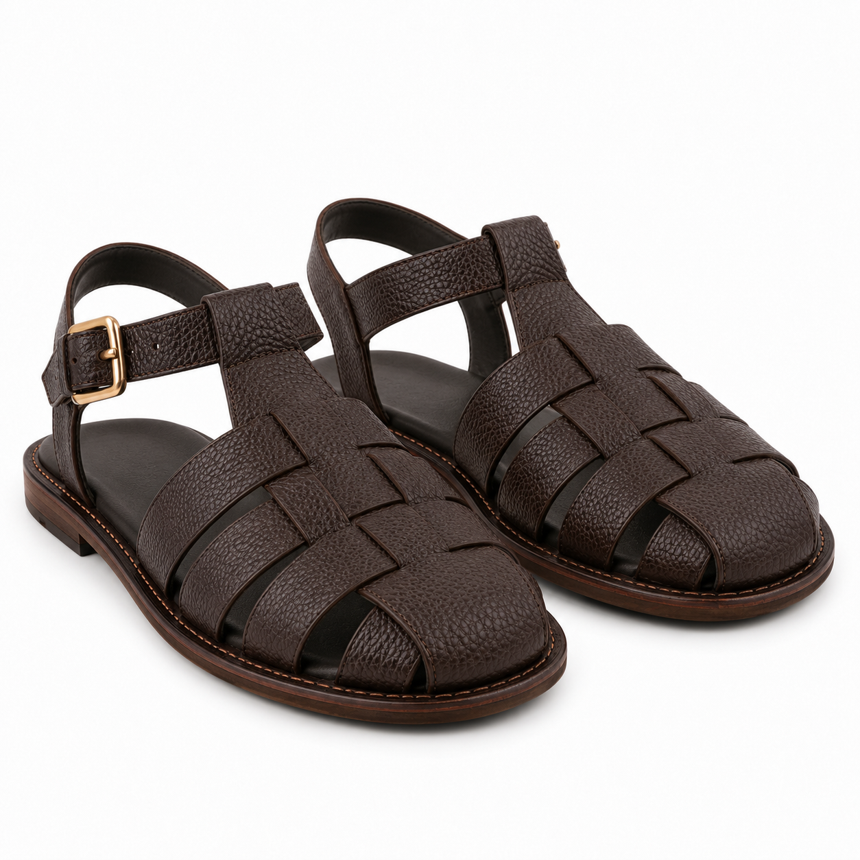 Side view showing adjustable strap of sandals