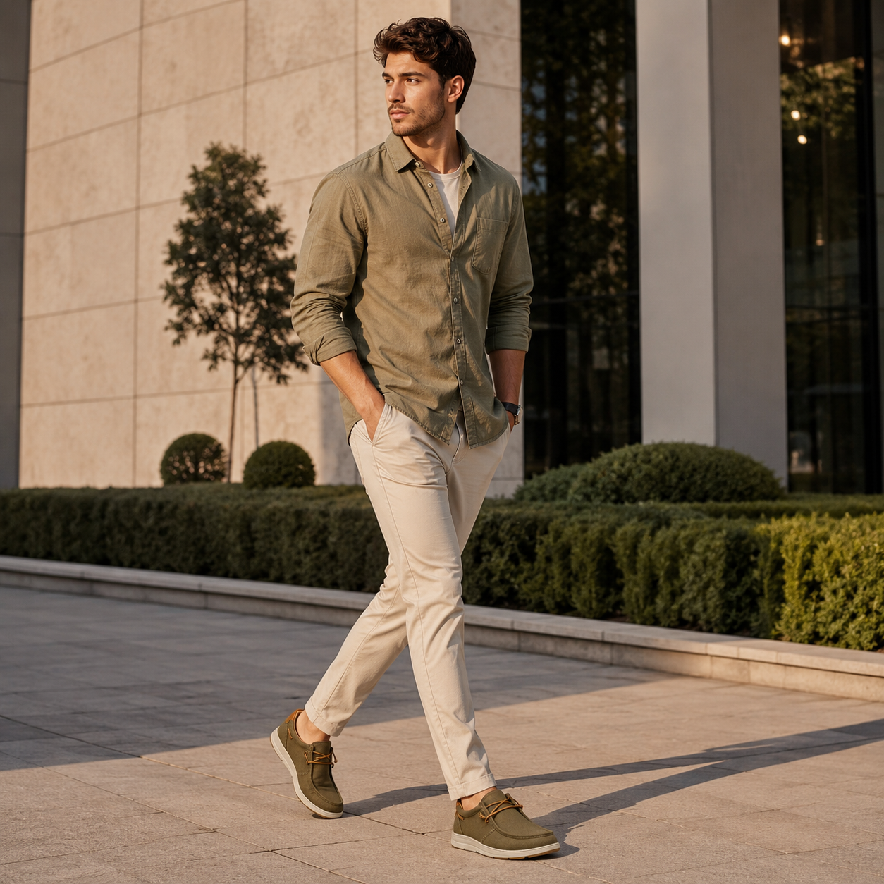 Men's Casual Comfort Loafers – Khaki Brown