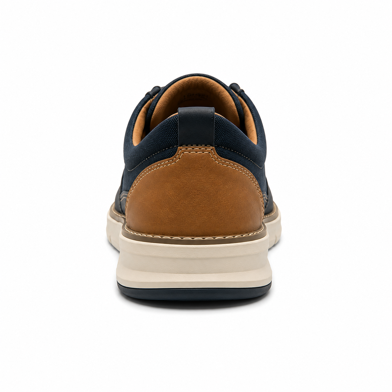 Men's Casual Lace-Up Comfort Shoes – Navy Blue & Tan