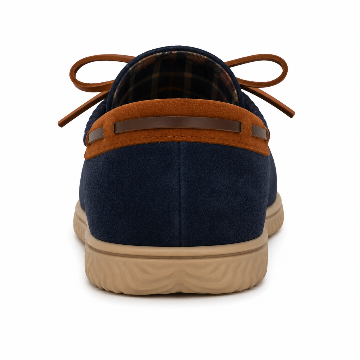 Men's Suede Driving Loafers – Navy Blue & Tan