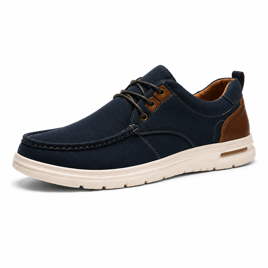 Men's Casual Canvas Comfort Shoes – Navy Blue
