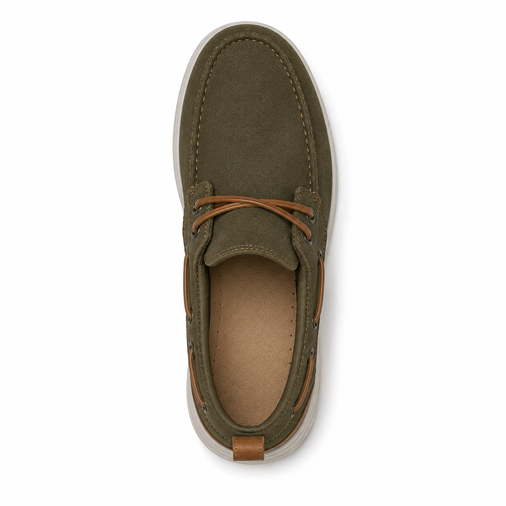 Men's Casual Boat Loafers – Vintage Olive Green
