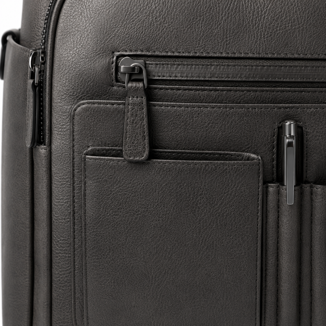 Interior view of the backpack showing storage compartments.