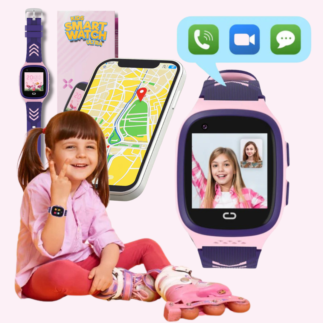 Video call feature on children's 4G smart watch with clear OLED screen
