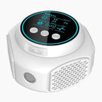 Ultrasonic spider repeller in use with blue indicator light showing active operation