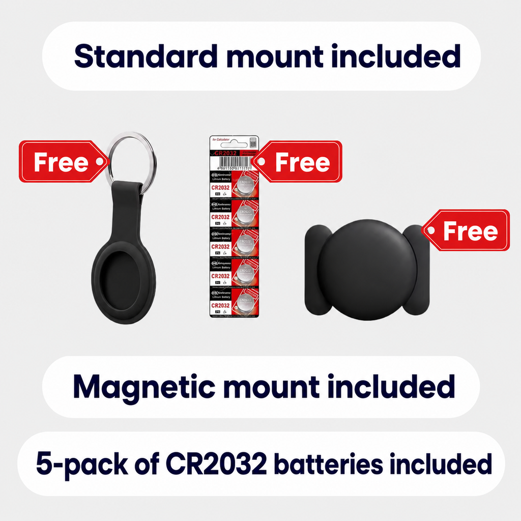 Discreet GPS Dog Tracker – Global Tracking with Apple & Android Find My – No Monthly Fees