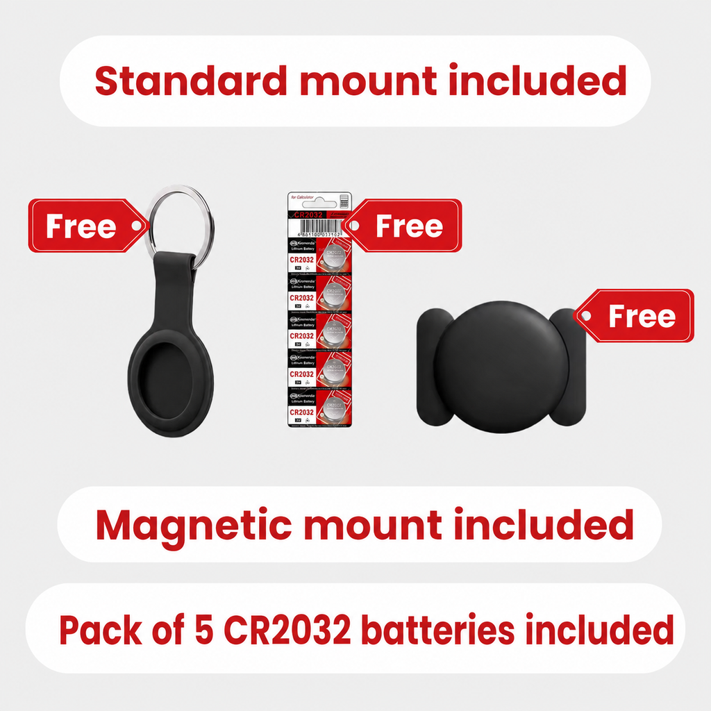 GPS tracker with global coverage via Apple and Google Find My shared network