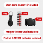GPS tracker with global coverage via Apple and Google Find My shared network