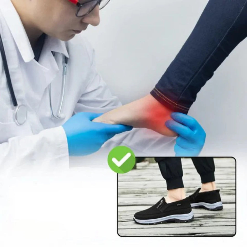 OrthoPro orthopaedic shoes comparison showing anatomical toe space