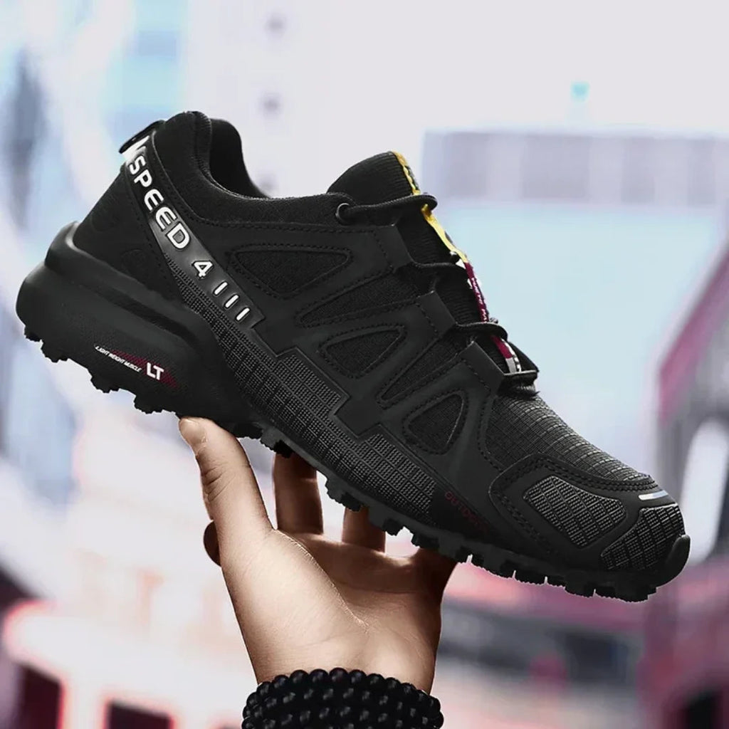 SpeedCross IV trainers in Grey colourway highlighting ergonomic fit.