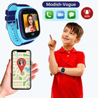 Parent sending affectionate heart message to child's GPS smart watch