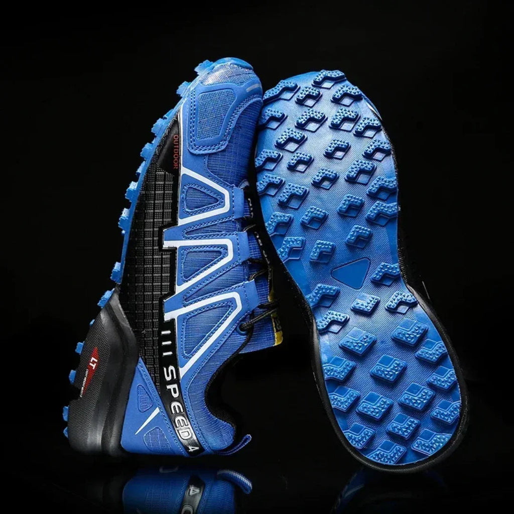 SpeedCross IV trainers toe box detail showing reinforced protection and room.