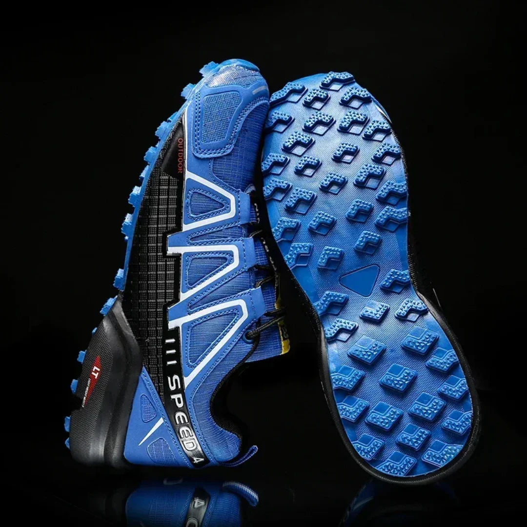 SpeedCross IV trainers toe box detail showing reinforced protection and room.