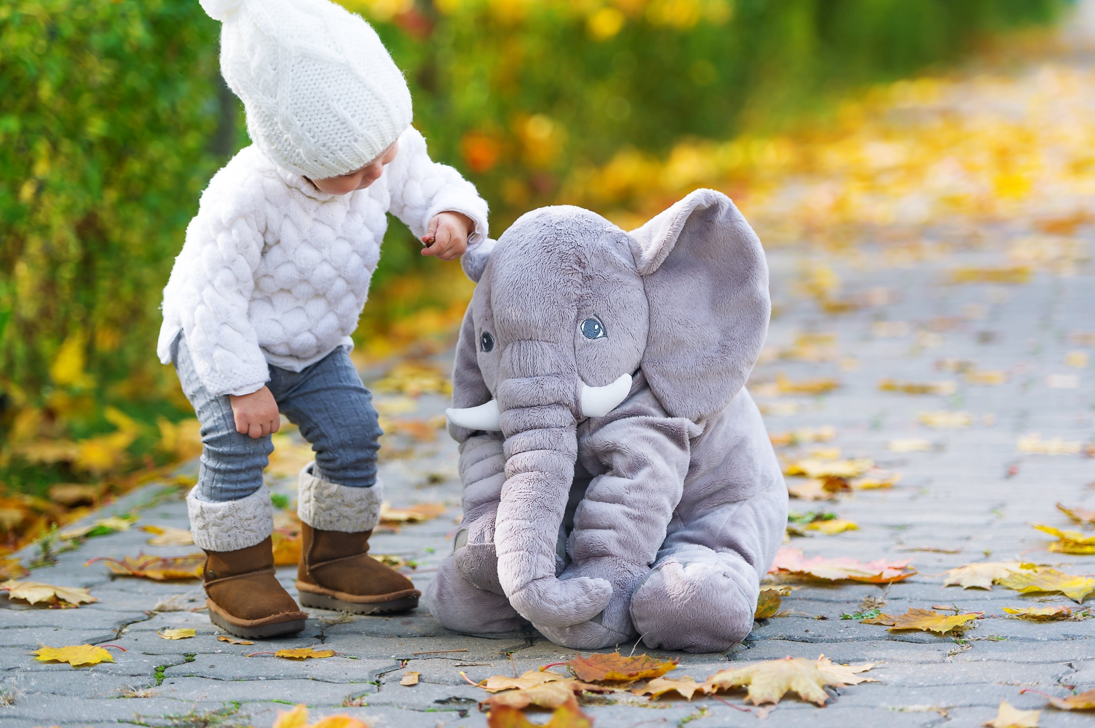 Personalised elephant plush pillow gift for baby shower