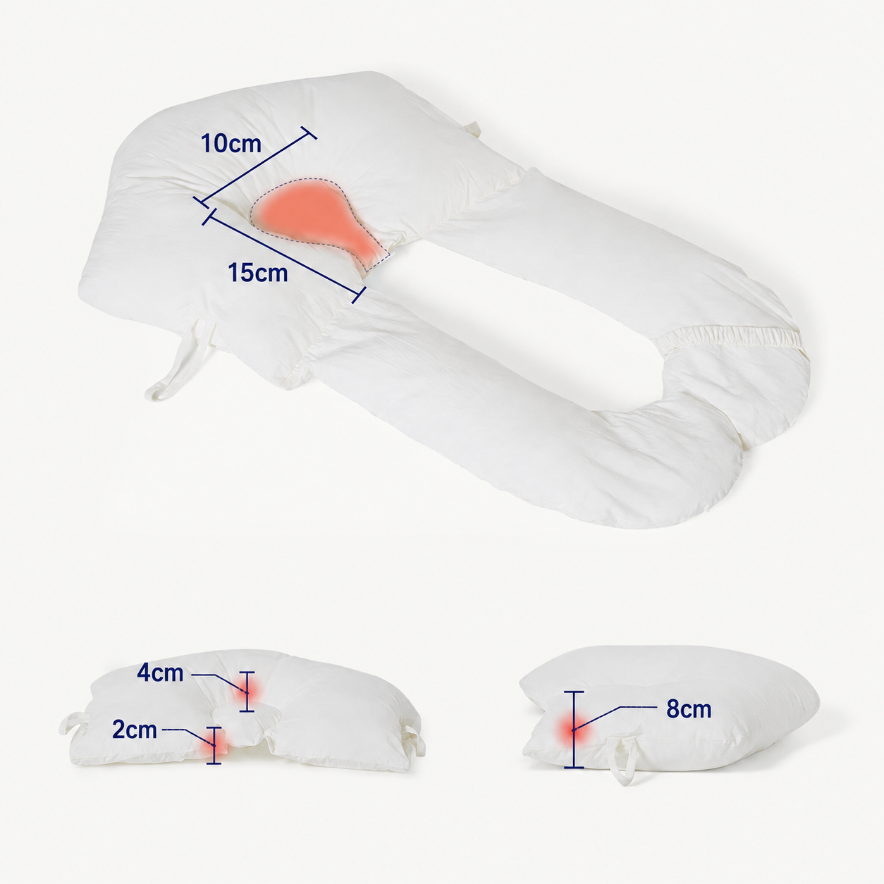Ergonomic Baby Sleep Cushion by Modish-Vogue in soft pastel colour, showing the womb-like curved design.