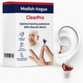 ClearPro invisible hearing aid discreetly worn in ear for natural hearing enhancement