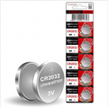 Pack of 5 CR2032 lithium batteries 3V high capacity for GPS trackers, scales, remote controls and watches