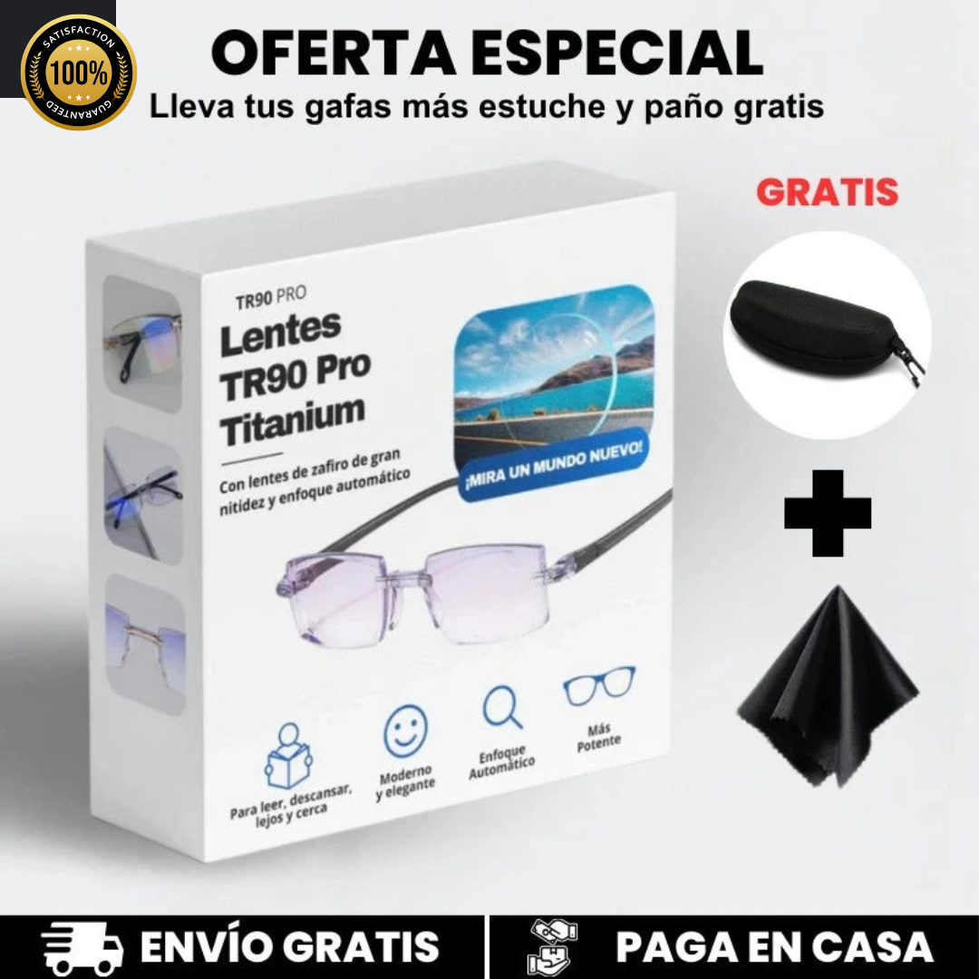Intelligent multifocal glasses with automatic zoom adjustment for clear near and far vision