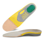ConfortPlus™ orthopaedic insoles placed inside a trainer, demonstrating universal fit and comfort