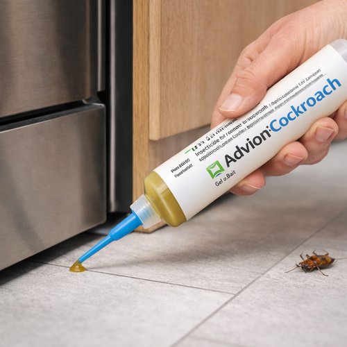 Cockroach control gel syringe showing easy application method