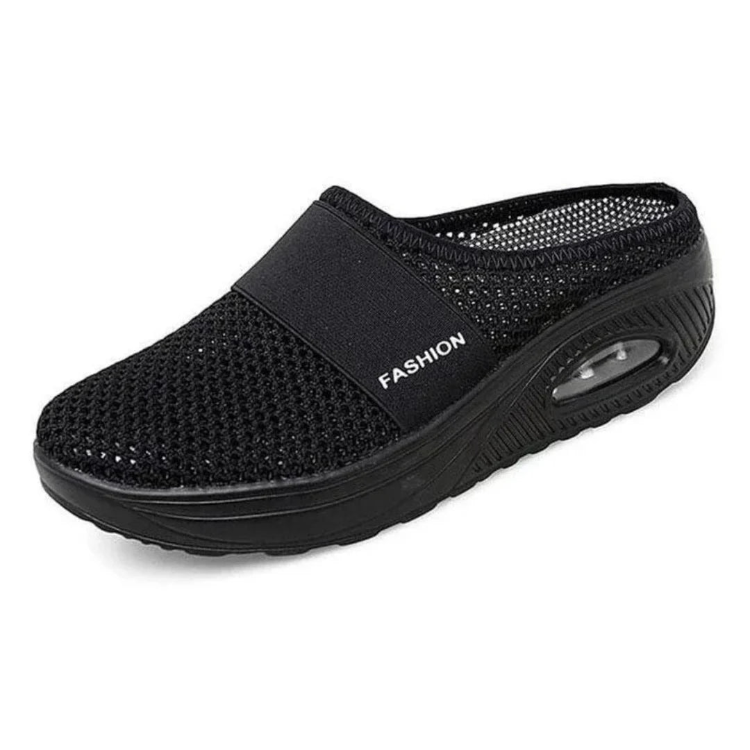 Close-up of OrthoAir ergonomic sole showing reinforced plantar support and cushioning technology