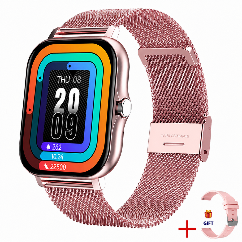 Smartwatch for Women in multiple elegant colour options including gold, pink, black and silver