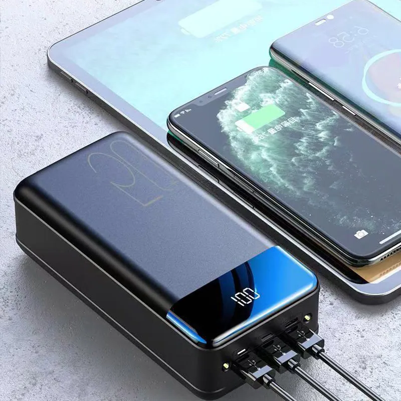 TitanCharge power bank charging multiple devices simultaneously including smartphone and tablet