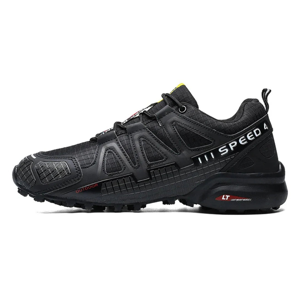 SpeedCross IV trainers highlighting reinforced toe box and ergonomic heel design.