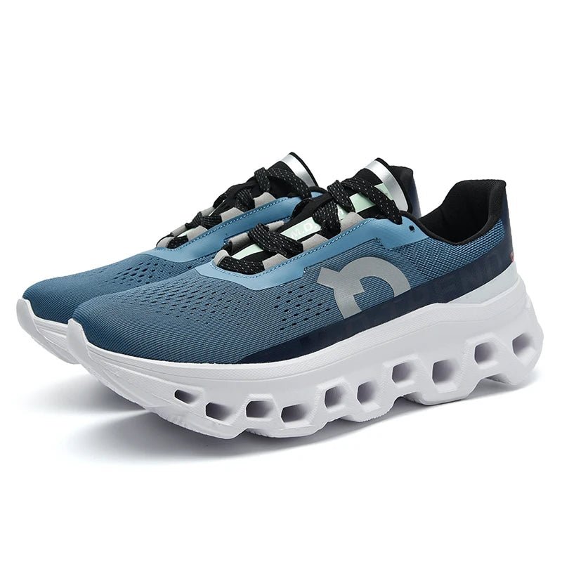 Side profile of SKYLACE trainer highlighting anti-slip sole and lightweight design