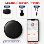 CR2032 battery compartment of children's GPS tracker showing 12-month battery life