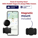 GPS tracker for bicycle with IP67 water-resistant casing and CR2032 battery compartment for 24-month autonomy