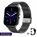 Smartwatch for Women displaying smart notifications for calls and messages on screen