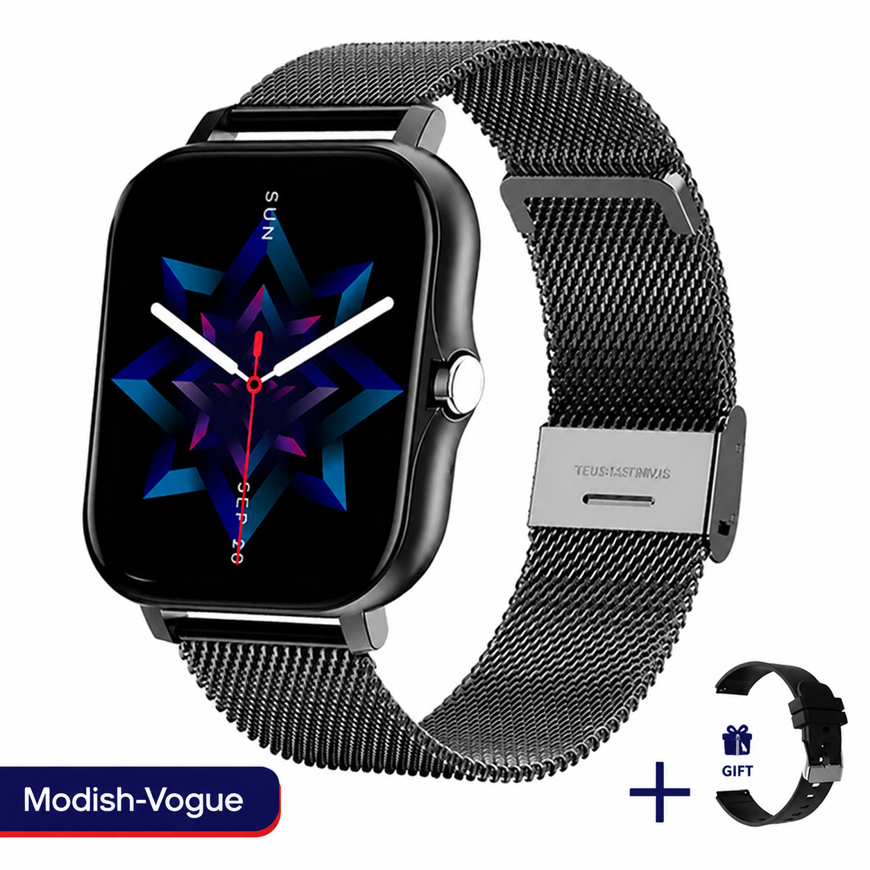 Smartwatch for Women displaying smart notifications for calls and messages on screen