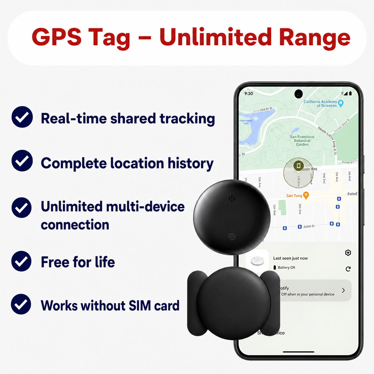 GPS cat tracker in use outdoors, tracking pet location in real time with customisable safe zone alerts.
