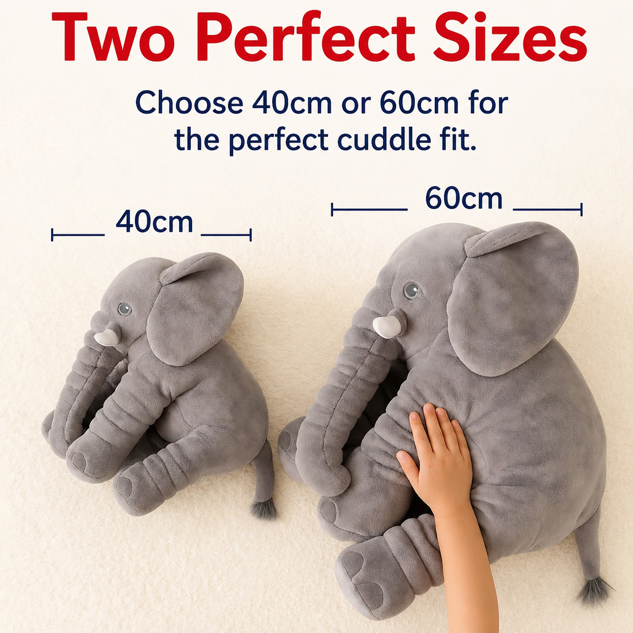 Pink elephant plush pillow displayed as nursery decoration