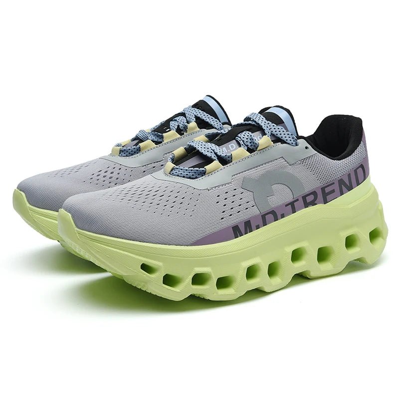 SKYLACE trainers in White Blue colourway showing versatile sporty design