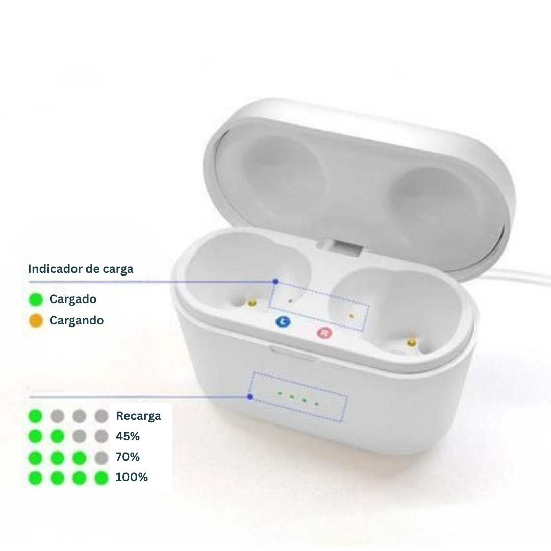 ClearPro hearing aid close-up showing premium build quality and compact size