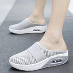 Person wearing OrthoAir shoes demonstrating comfort during daily activities